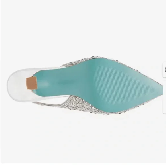 Betsey Johnson Silver Embellished Heels - Picture 5 of 6